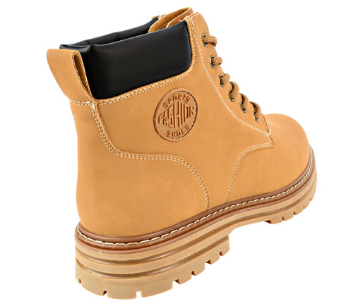 Ghete casual, barbati, MELS, 501235 galben, piele nabuc